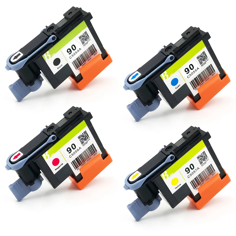 Cabezal de impresión para HP 90, C5054A, C5055A, C5056A, C5057A, HP90, HP  DesignJet 4000, 4000ps, 4020, 4500, 4520, (BK, C, M Y)|Chip de cartucho| -  AliExpress
