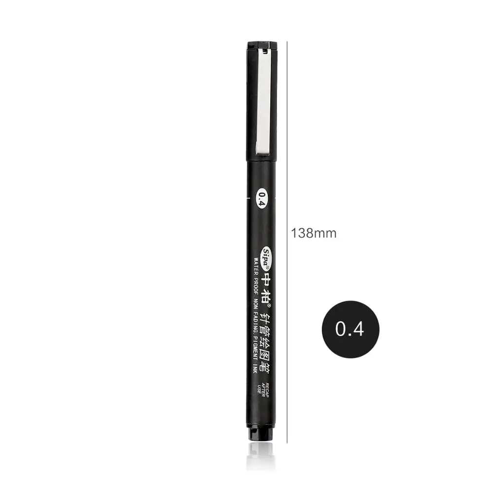 1pc Professional drawing marker pen Art scriptliner pen bullet journal pen painting Outline Pen base for markers Art supplies - Цвет: 0.4mm