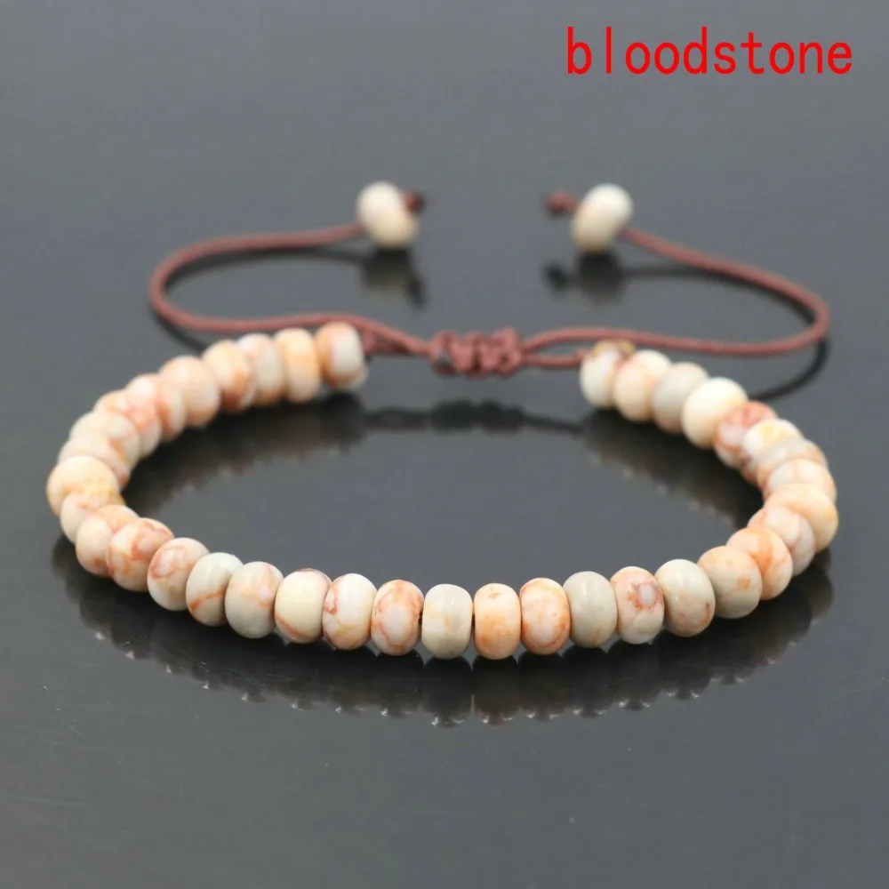 Браслет из бисера Abacus 4*6 мм, натуральный камень для женщин и девочек, цепочка из веревки, мужские Модные аксессуары, ювелирные изделия, 23 Цвета