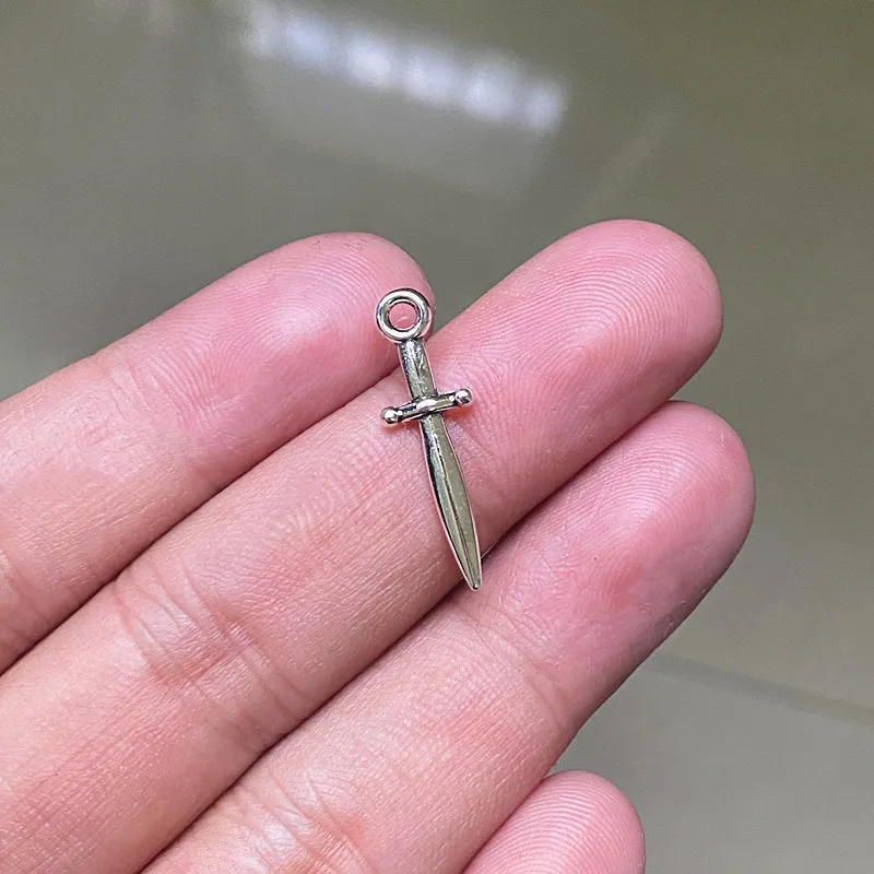 30pcs 24x7mm Sword Dagger Connector Pendants Charms Jewelry Making DIY WomenNecklace Bracelet Handmade Craft Accessories | Украшения и