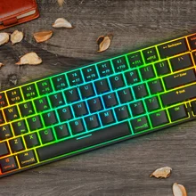 Bluetooth RGB mechancial клавиатура 71 клавиши игровая Беспроводная Мини Портативная игровая доска