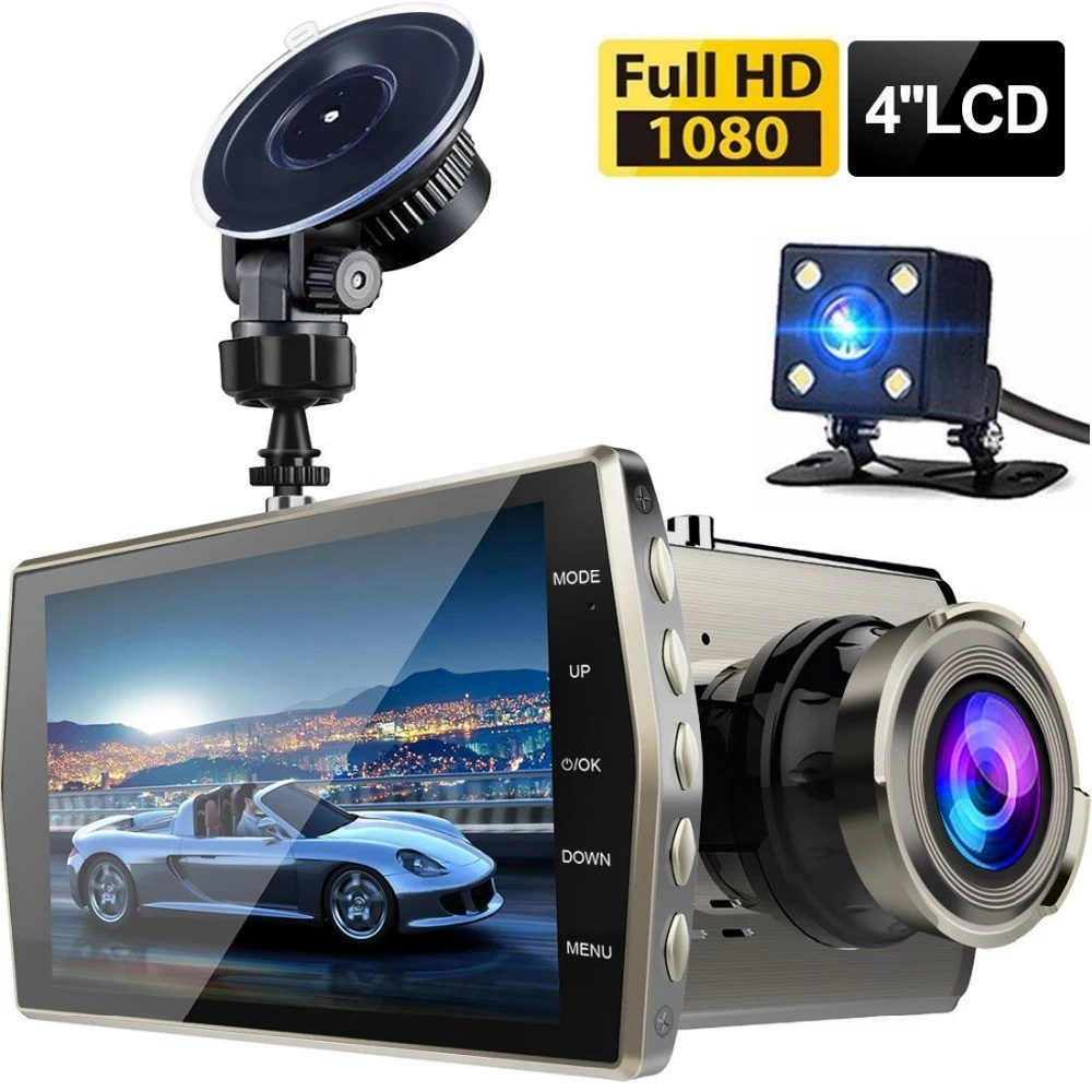 Car DVR WiFi 4.0" Full HD 1080P Dash Cam Rear View Vehicle Video Recorder Parking Monitor Night Vision G-sensor Auto Dash Camera best dash cam for car Vehicle Cameras