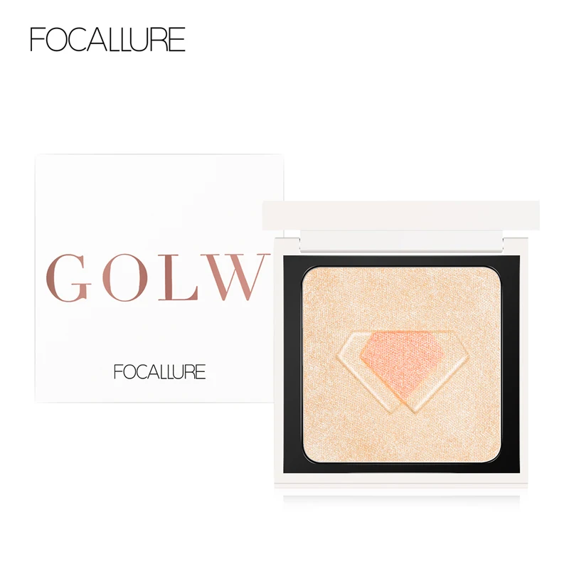 golden crystal Бренд focallure макияж хайлайтер палитра Красота Макияж мерцающий хайлайтер прессованная пудра осветляет кожу косметика для лица - Цвет: golden crystal