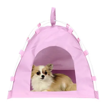 

Pet Tent Dog Cat Oxford Cloth Fiber Rod Waterproof Detachable Folding Sleeping Bed Mat Puppy Kitten Outdoor Travel Supplies