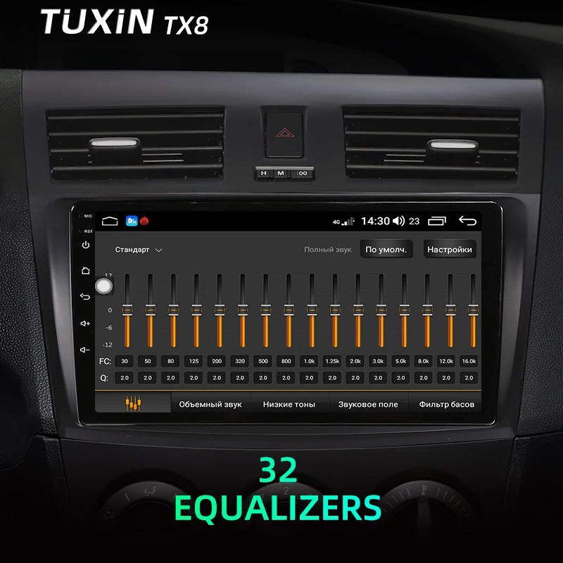 TUXIN TX8 9" Автомагнитола Штатная магнитола для Мазда 3 Mazda 3 1 2 BL 2009 2010 2011 2012 2013 Android 8.1, до 8-ЯДЕР, до 4+ 64ГБ 32EQ+ DSP 2 DIN DVD GPS мультимедиа автомобиля головное устройство