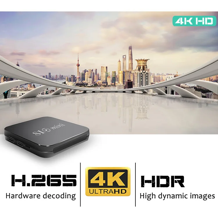 S10 MINI Android 8.1 Smart TV BOX 2GB/16 GB TVBOX Amlogic S905W H.265 4K 2.4G WiFi Media Player Youtube Set Top Box PK X 96 Max