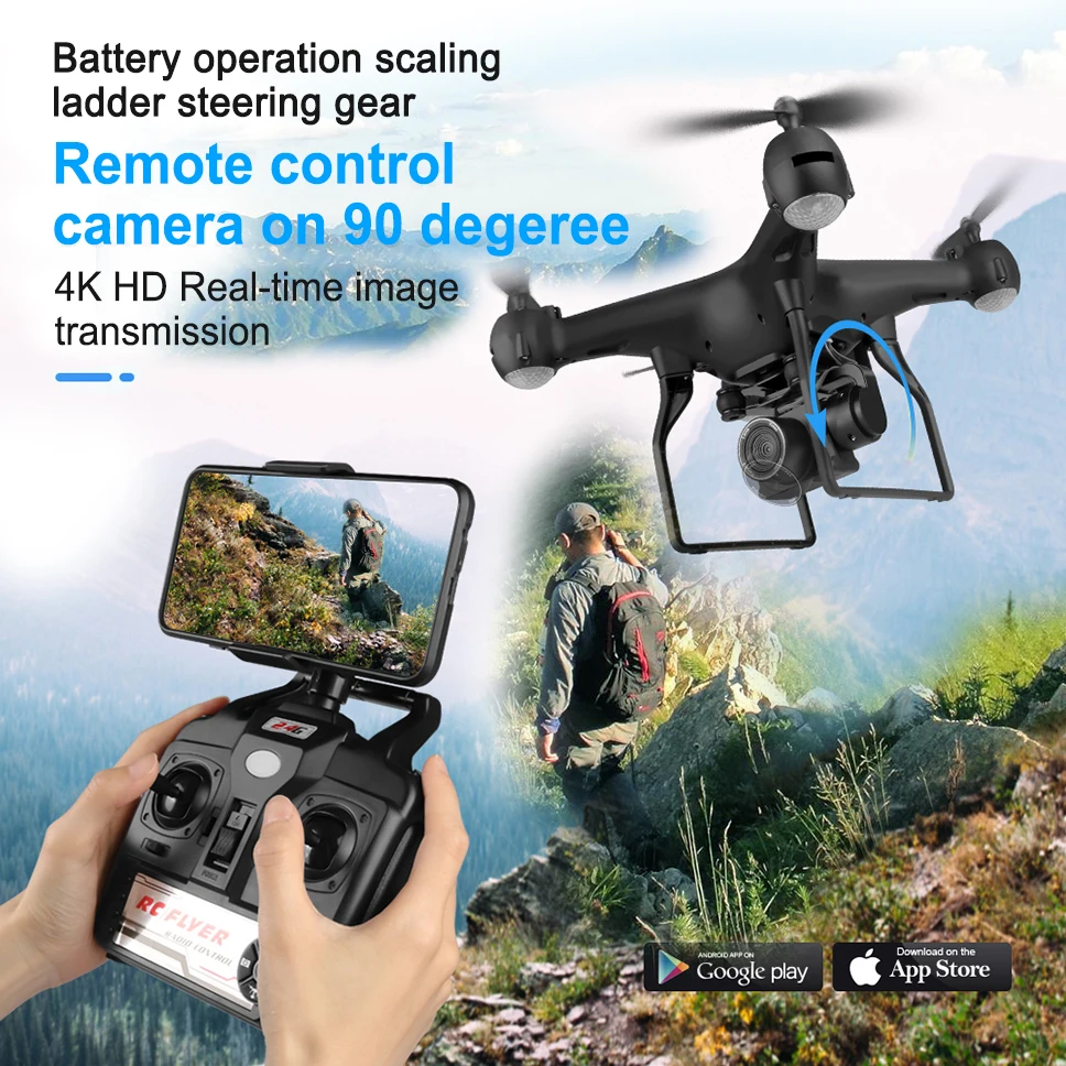 Дрон F68 4k HD 1080p WiFi Fpv Дрон высота сервопривод для квадрокоптера камера Rc вертолет однокнопочный посадочный Дрон с камерой подарки