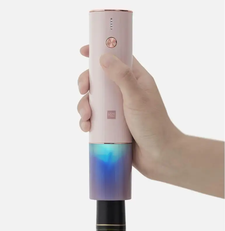 2020 Original Huohou Automatic Colorful Red Wine Bottle Opener Electric Corkscrew Foil Cutter Cork Out Tool 6S Open 500MAh Batte (11)