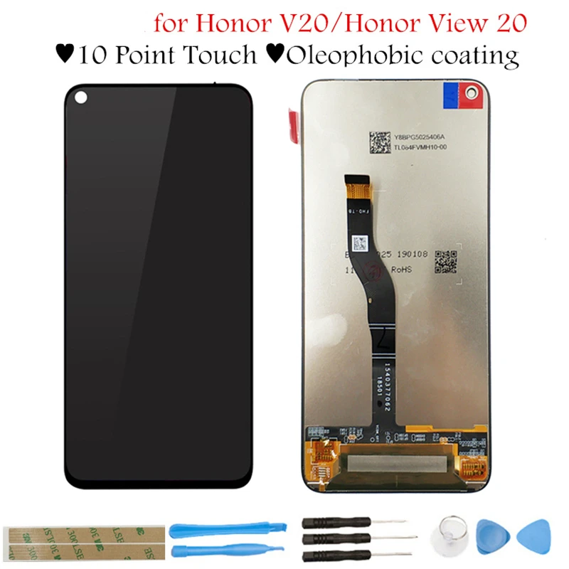 6 4 &quotдля Huawei Honor View 20 ЖК дисплей кодирующий преобразователь сенсорного экрана в