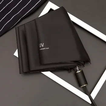 

Japanese Umbrella Sun Protection Three Fold Umbrella Women Black Coating Uv Protection Umbrella Waterproof Adult