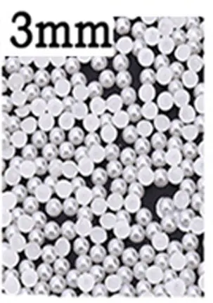3mm-half-ivory 1 сумка смешанный 2-7 мм белый/слоновая кость жемчуг бусины полукруглые, плоские с одной стороны/120-1200Pc-Artifical искусственный бисер, имитация жемчуга, для плетения браслетов Нейл-арт-деко ZD26 - Цвет: 3mm-half-ivory