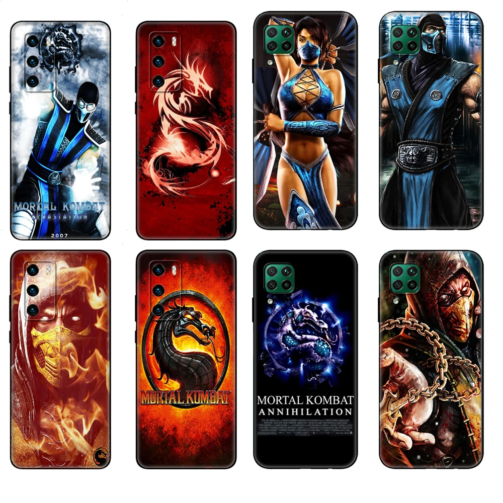 Черный чехол из ТПУ для Huawei P30 Lite Pro P40 LITE E P Smart скорпиона Sub Zero Mortal Kombat x | Мобильные