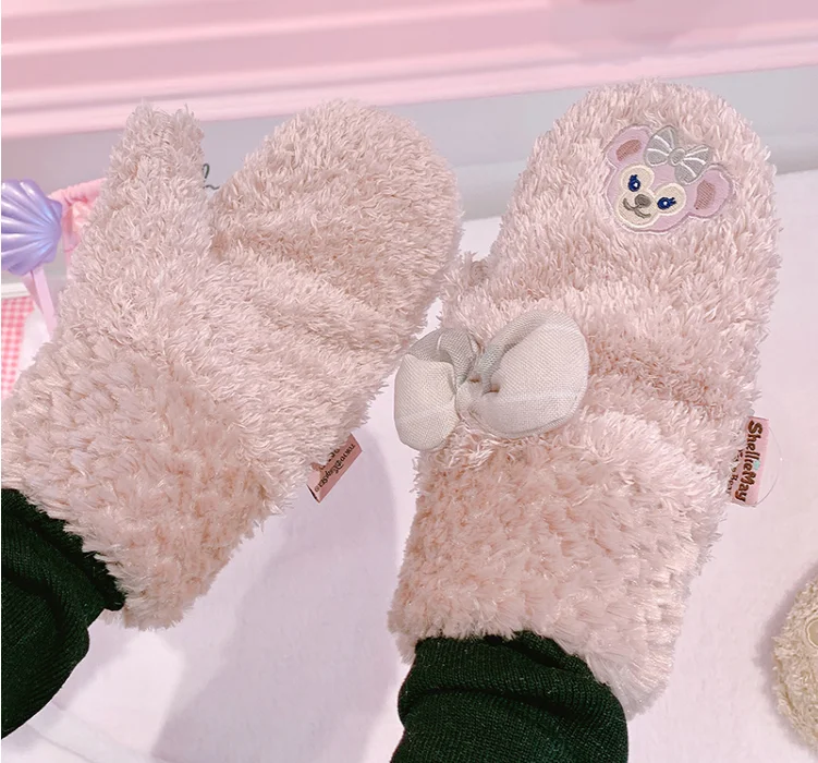 see chart IVYYE Duffy Bear модные аниме HGloves хлопковые теплые пушистые зимние перчатки Плюшевые Варежки Унисекс новые подарки на день рождения - Цвет: see chart
