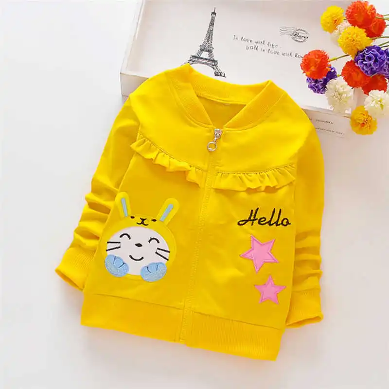 Yellow WEINXBUY/Детские толстовки с капюшоном; Детские хлопковые топы на молнии с рисунком для мальчиков и девочек; Повседневная весенне-осенняя одежда для маленьких мальчиков - Цвет: Yellow