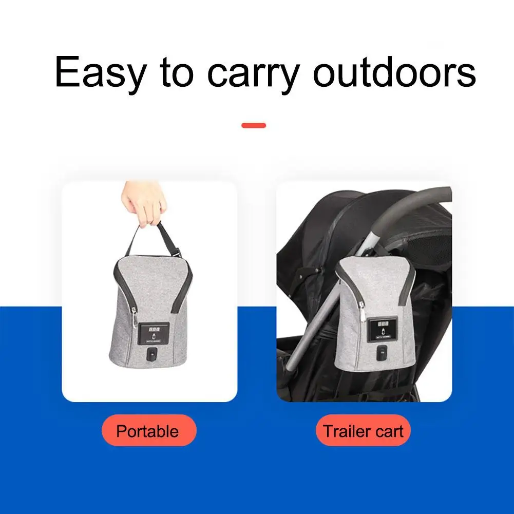 Carmounted Double Bottle Warm Portable Outdoor Thermostatic Constant Temperature Heater Multi-functional Milk Bottle Storage Bag