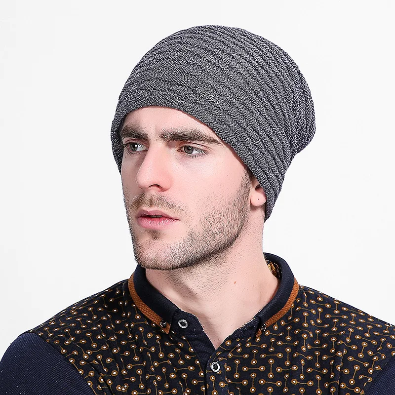 

Women Men Unisex Knitted Winter Cap Casual new wool cap fish scale plus velvet knitted hat mens winter hats Beanie Hat hip hop