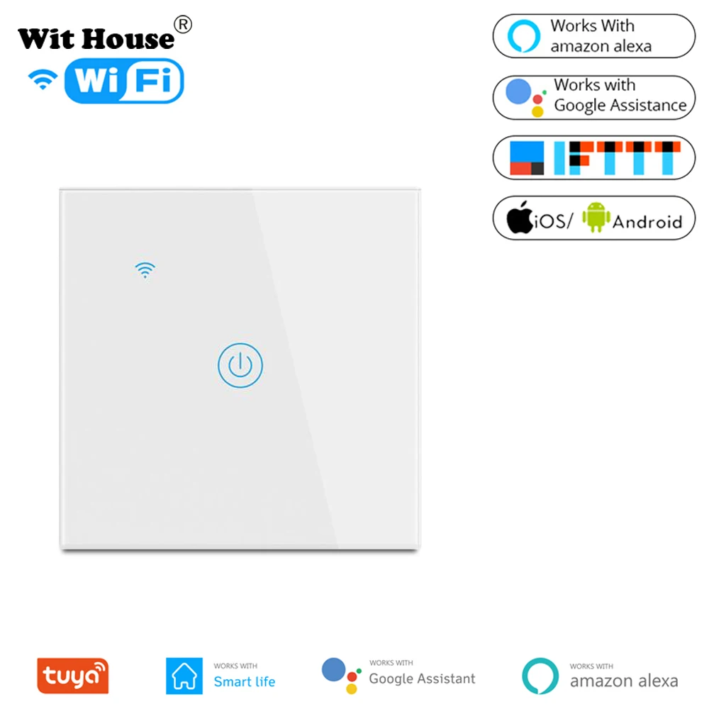 Tuya Smart Wifi сенсорный светильник Переключатель ЕС 220V без нейтральный провод