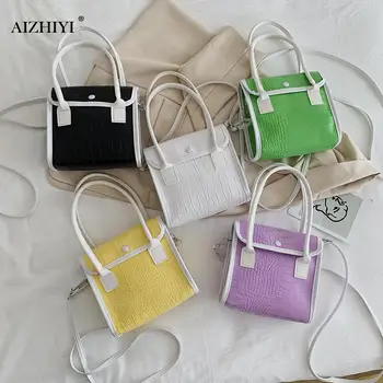 

Fashion Alligator Pattern PU Crossbody Handbag Women Hit Color Casual Shoulder Purse Female Portable Travel Simple Messenger Tot