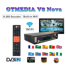 Satellite television decoder GTMedia V8 Nova DVB-S2 Freesat H.265 Support youtube brasil cccam cline 1080P satellite receiver