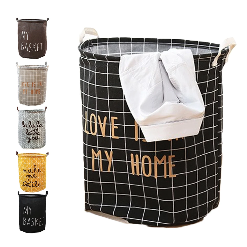 Stand Laundry Basket Picnic Basket Toy Storage Box Super Large Bag Cotton Washing Dirty Clothes Big Basket Organizer Bin Handle