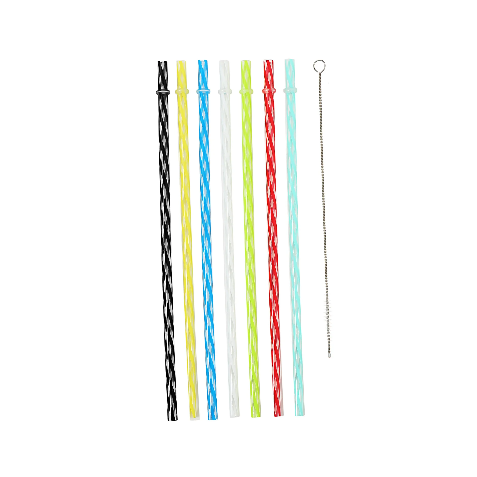 

Disposable Color Transparent Environmentally Friendly Plastic Straw Color Double Color Thread Straw Hard Straw Originality Straw