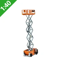  1/40 Scale self-propelled cross-country scissor type aerial work platform model alloy engineering toy vehicle collection display 