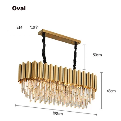 Oval 100cm Постмодерн из нержавеющей стали, светодиодный подвесной светильник, подвесные светильники, Подвесная лампа, подвесной светильник для столовой - Цвет корпуса: Oval 100cm
