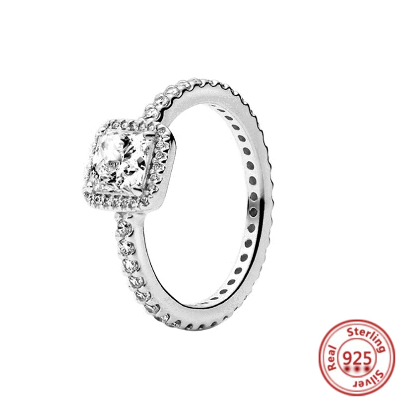 925 Sterling Silver Sparkling Stackable Infinite Heart Flower Ring For Women Silver Rings silver rings