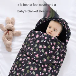 Saco de dormir de invierno para cochecito de bebé, edredón de algodón grueso, cálido, a prueba de viento e impermeable, colcha para recién nacido, cubierta cálida para los pies