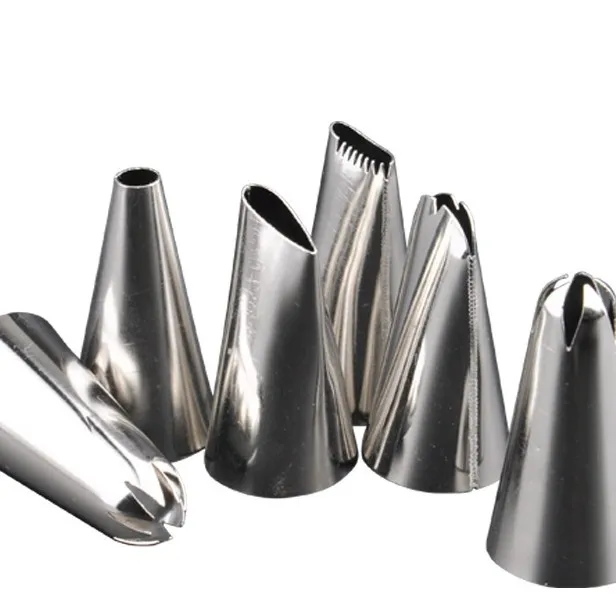 Ckot Baking Tool Small Decorating Nozzle Set 6 Floral Headdress Mouth