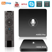 A95X-PRO Google tv Box голосовой пульт дистанционного управления 2 ГБ 16 ГБ Android 7,1 Amlogic S905W ТВ приставка WiFi медиаплеер ТВ приставка телеприставка a95xpro