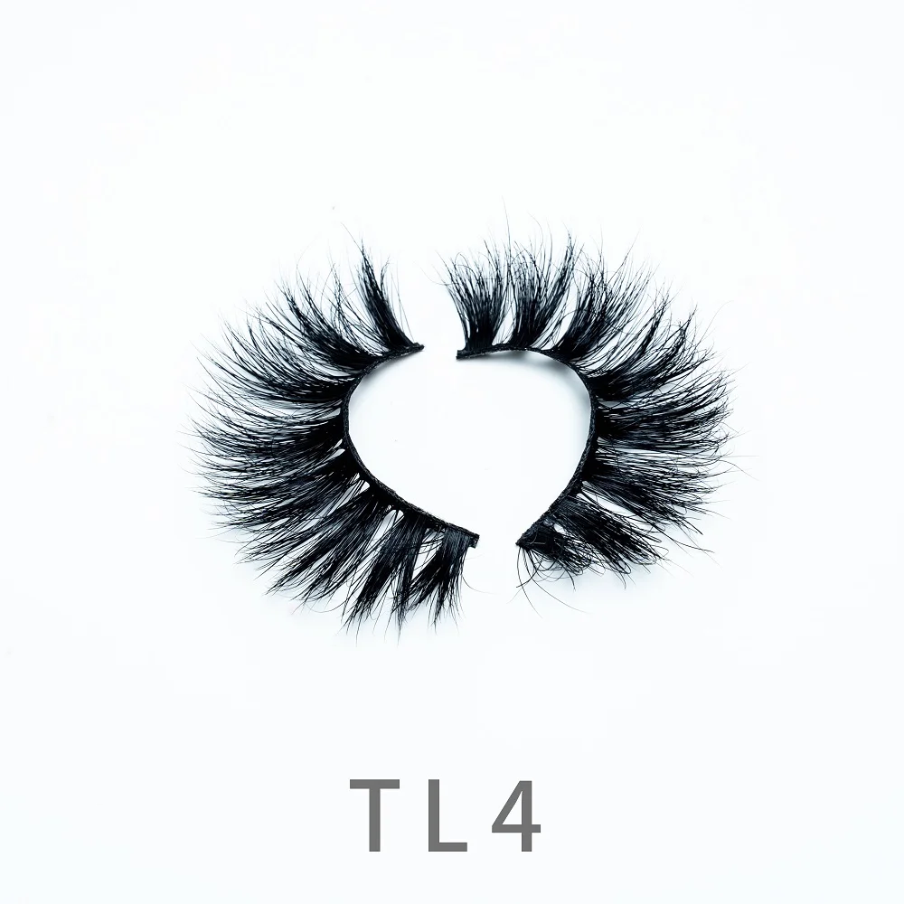 

13-18mm 3D TL4 3D Mink Strip Eyelashes Fluffy Cross Thick Natural Handmade False Eye lashes Dramatic Makeup Tools