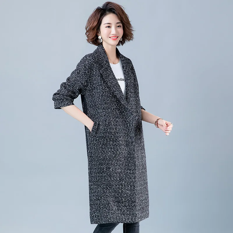 

2019 Autumn Fashion And Personality Versatile by Age Elegant Simple And Elegant Sweet Cute Long Trench Coat Women's Mid-length