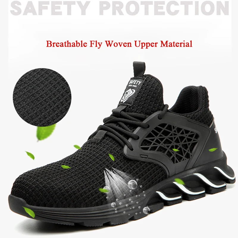 Мужская Уличная Рабочая обувь со стальным носком, защитная Рабочая обувь, мужская Противоударная противоскользящая защитная обувь