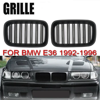 

For BMW 3 Series E36 1992 1993 1994 1995 1996 Car accessries Matte Black Grills Grille Front Hood Kidney 1pair