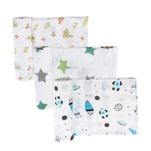 

Double Layer Baby Blanket Super Soft Bedspread Muslin Cotton Swaddle Wrap Cute Cartoon Towels for Photo Shoot Receiving Cloth