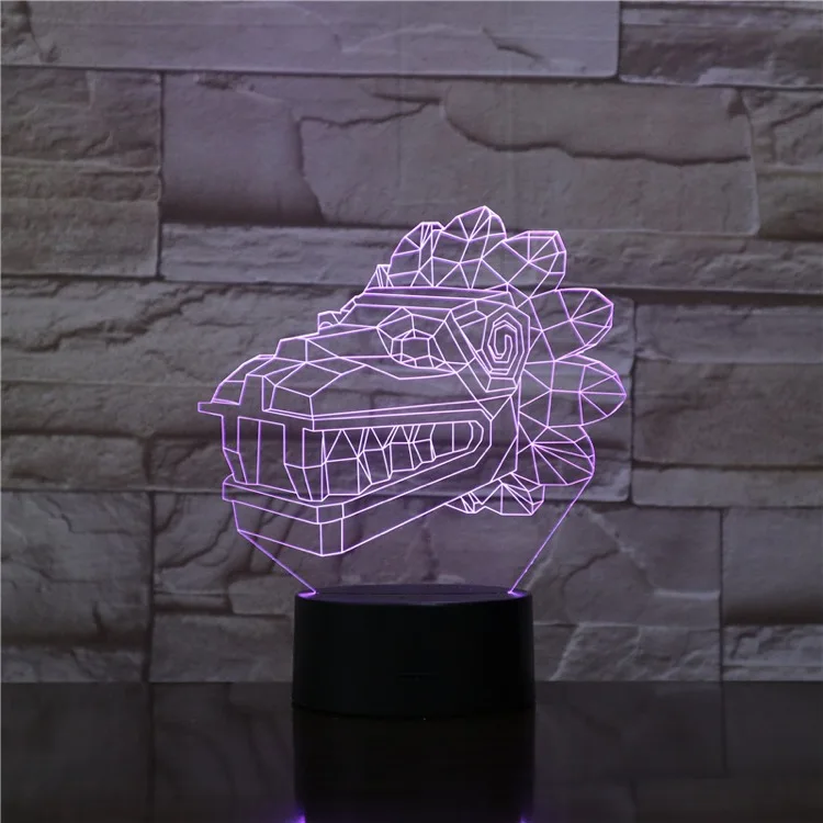 Межпланетарный динозавр тираннозавр рекс 3D лампа для гостиной многоцветная симпатичная декоративная светодиодная ночник лампа для Хэллоуина