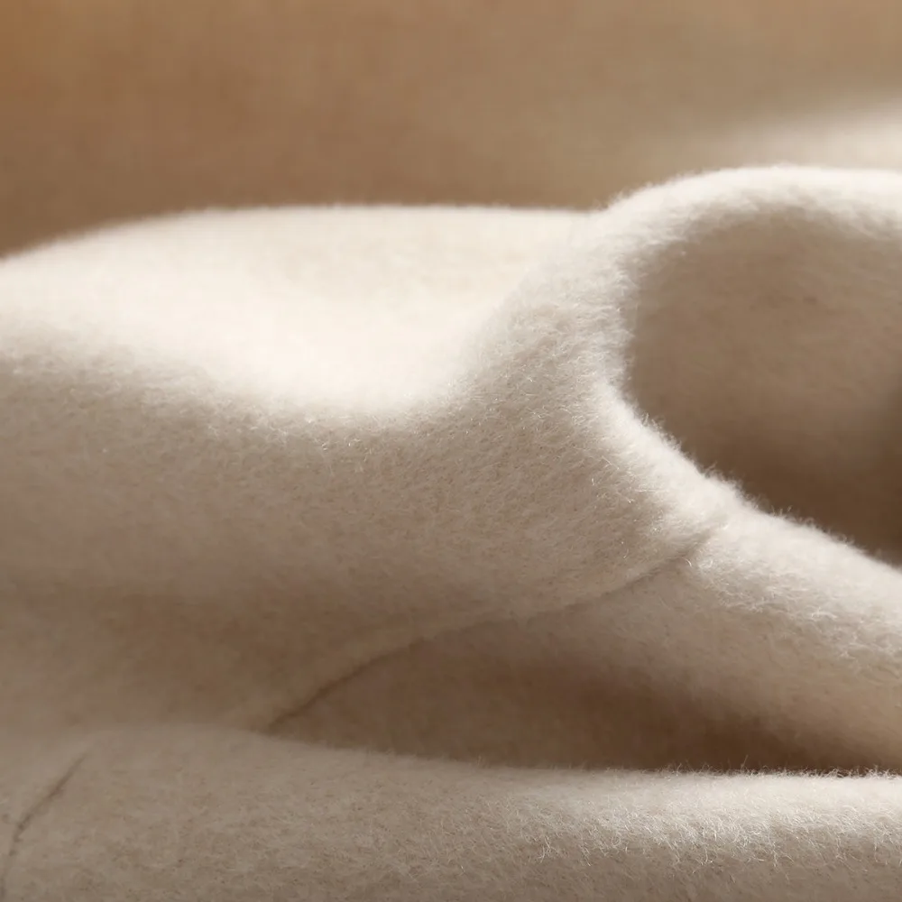 Karajuku стиль женское зимнее пальто с капюшоном натуральный Лисий мех воротник куртка кашемировая шерсть пальто Женская Повседневная Верхняя одежда
