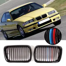 Автомобильные аксессуары, автомобильные гоночные грили, сменный передний глянцевый черный M Стиль, решетка для почек, гриль для BMW E36 3 серии M3 1997 1998 1999
