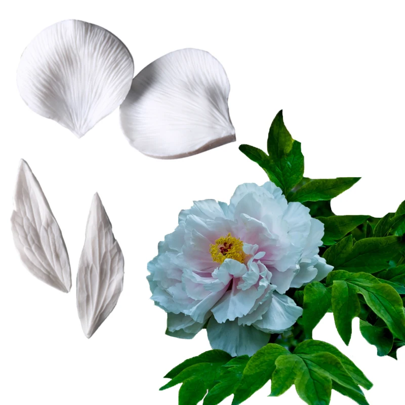 

Peony Petals & Leaf Mold Fondant Cakes Decorating Tools Silicone Molds Sugarcraft Chocolate Baking Tools For Cakes Gumpaste Fimo