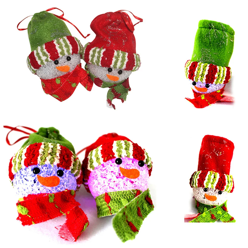 11*7cm Christmas Hanging LED Light Candy Bag EVA XMAS Tree Decor Ornaments Create A Rich Christmas Atmosphere