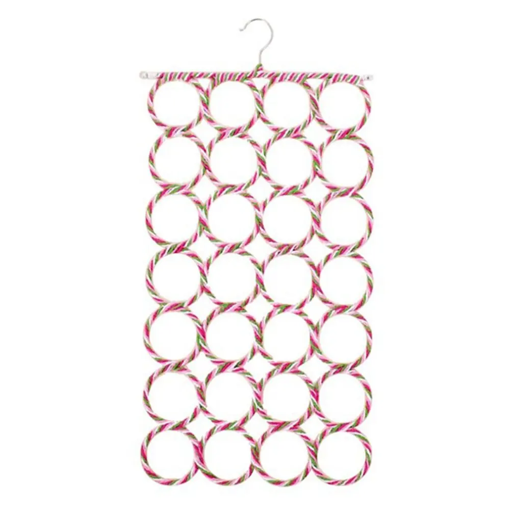 

Socks Pendants 28 Holes Tie Holder Foldable Multi-function Scarf Holder Display Hanger Paper Rattan Hanger