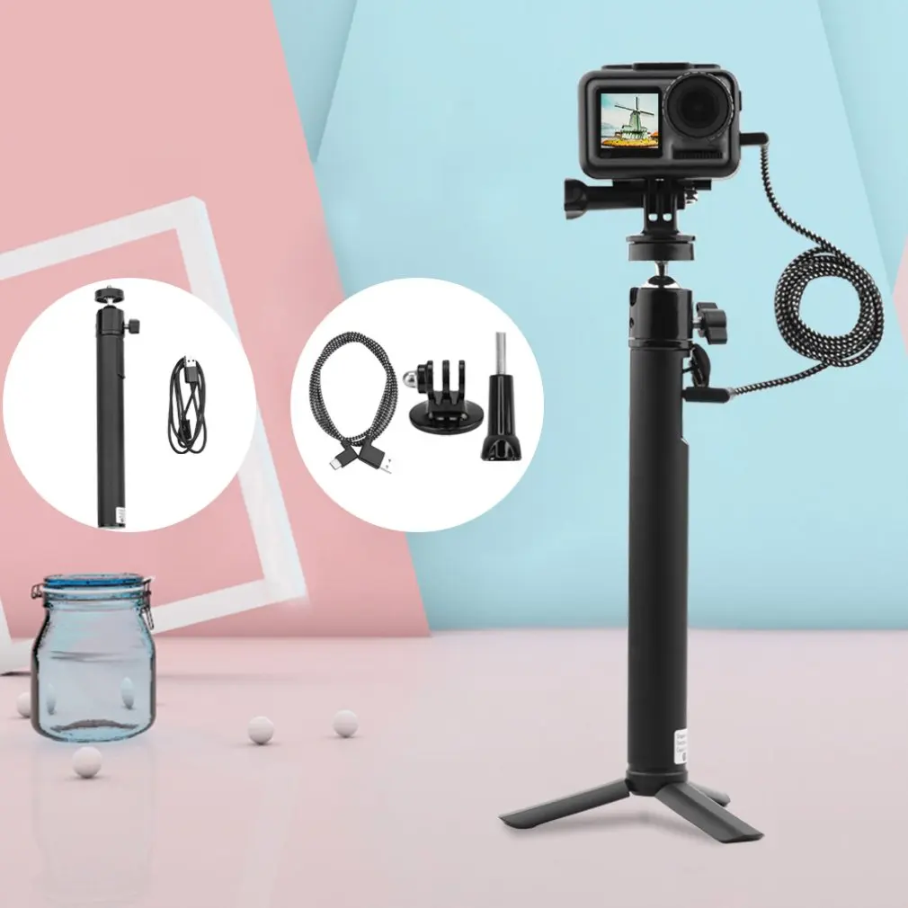 Для Dji Osmo экшн-Спортивная камера Мобильная мощная палка для селфи зарядка Трипод для линии сокровища набор аксессуаров для камеры