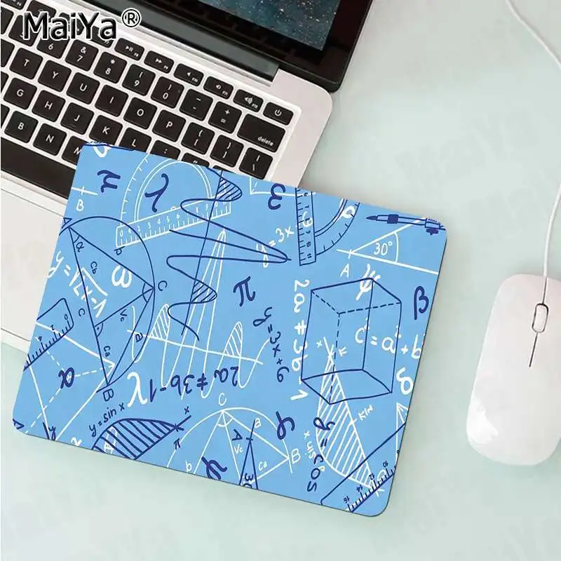 Not Lock Edge25x29cm Maiya дизайн подарочный коврик для мальчика Геометрическая формула DIY дизайн игровой с узором коврик для мыши большой коврик для мыши клавиатуры коврик - Цвет: Not Lock Edge25x29cm