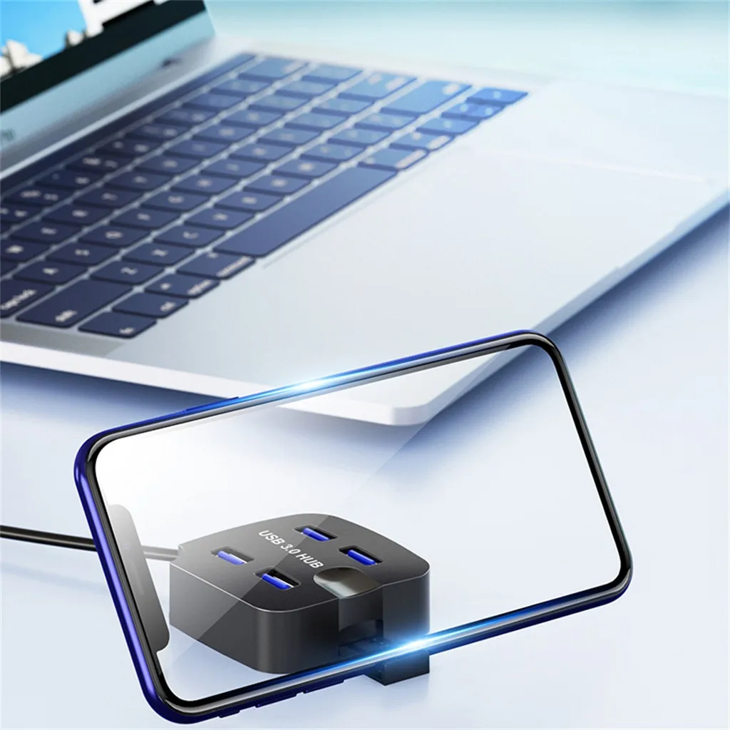 USB концентратор 4 вспомогательное устройство для USB 2,0/3,0 USB разветвитель адаптер USB 2,0/3,0 для ПК ноутбук USB сплиттер компьютерные аксессуары