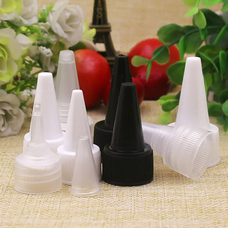 50PCS plastic pointed caps 18MM 20MM 24MM Caliber diameter lid Flip the top cover bottles