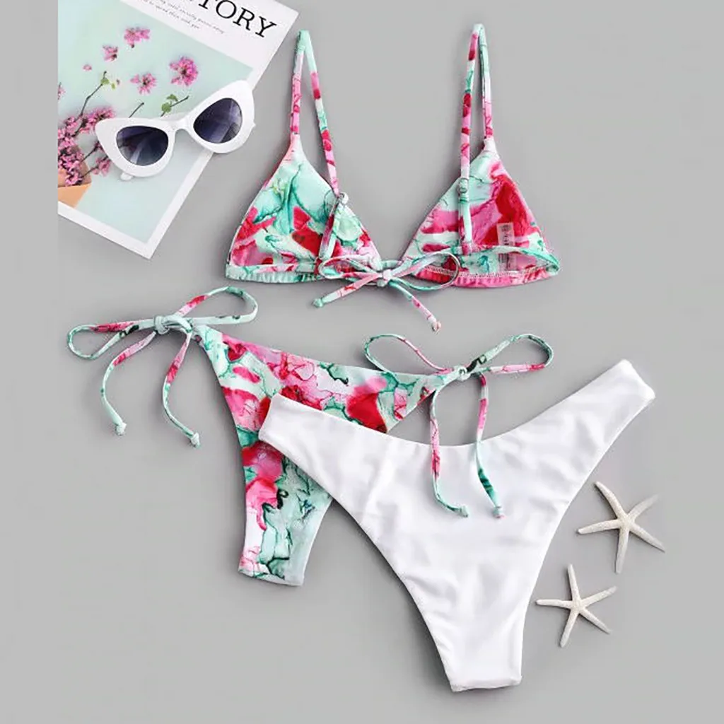 3PC Biquini Women's Bikini Print Swimsuit Summer Swimwear Bikini Sets Beachwear High Waisted Sexy maillot de bain femme Swimming 3PC Biquini Women's Bikini Print Swimsuit Summer Swimwear Bikini Sets Beachwear High Waisted Sexy maillot de bain femme Swimming