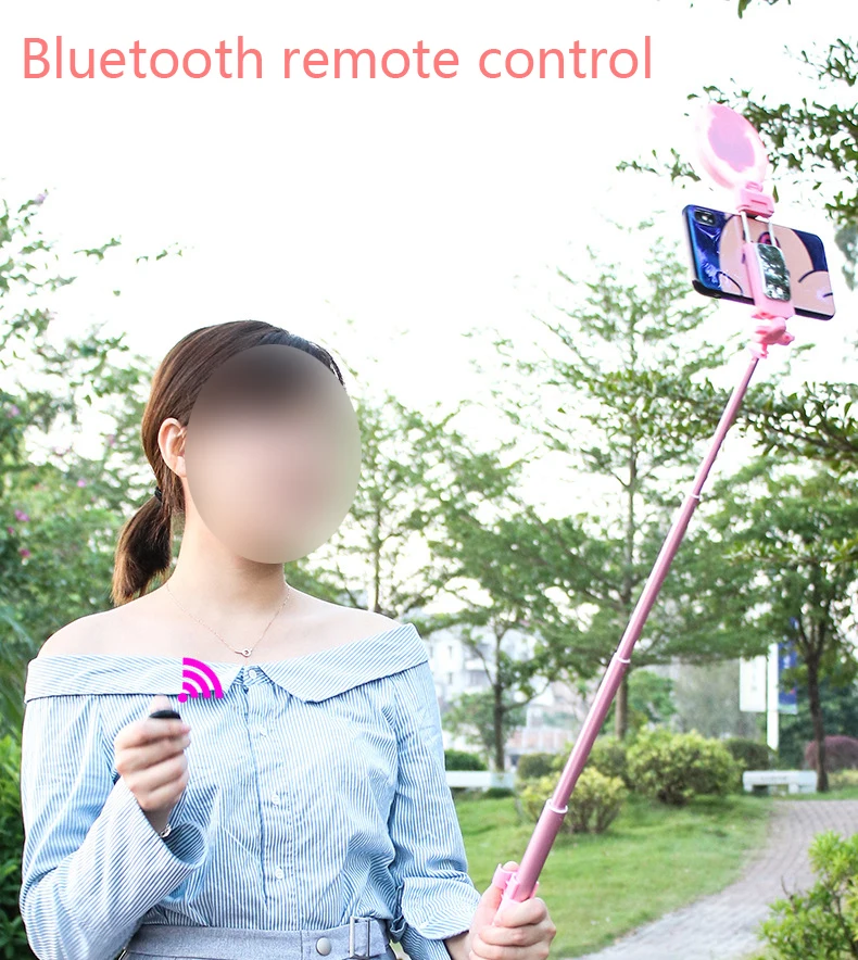 67 дюймов 170 см Bluetooth селфи палка штатив с кольцом света селфи красота портрет заполняющее освещение для iPhone XS 7plus