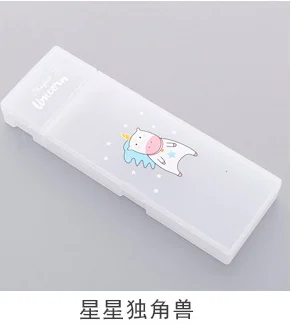 05 Корейский Творческий милый мультфильм Единорог матовая ручка коробка девушка сердце большой емкости студенческий пенал Чехол для письма - Цвет: 05