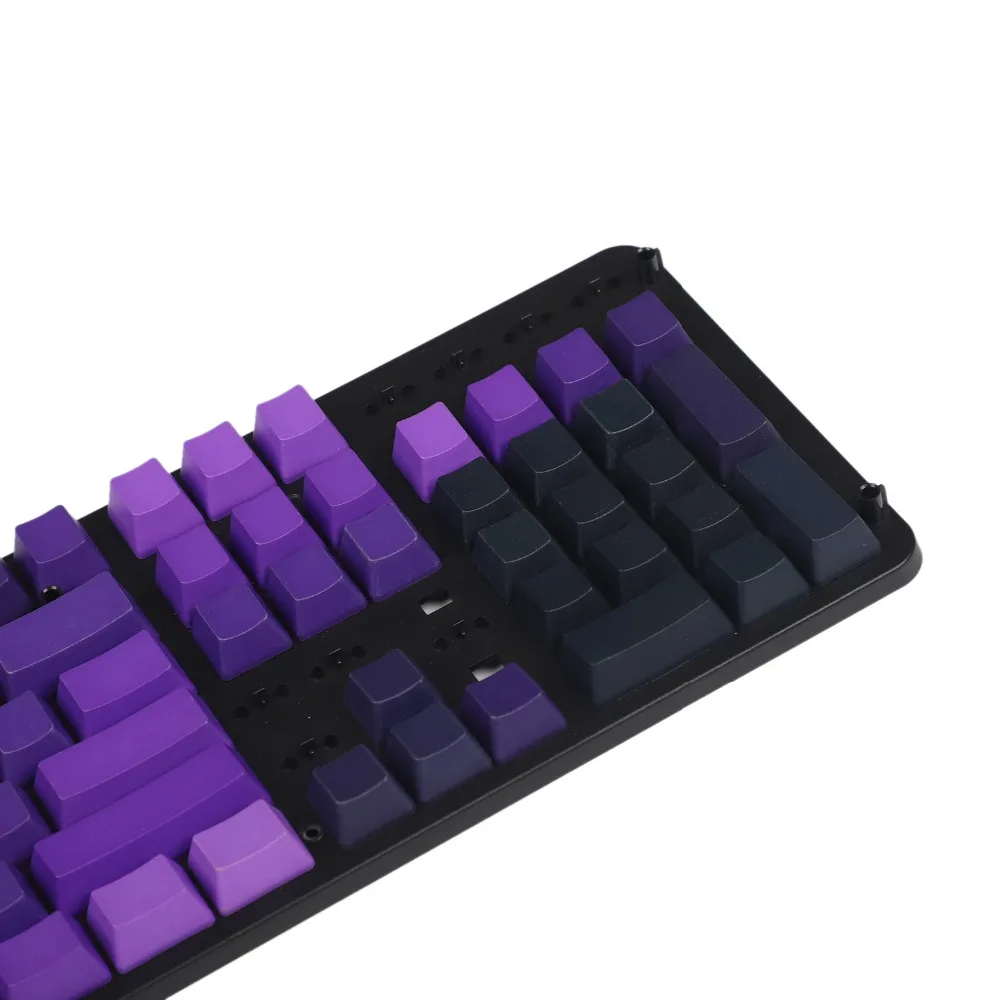 YMDK 108 87 61 окрашенный фиолетовый черный градиент PBT OEM профиль Keycap для 104 TKL 60% MX переключатели Механическая игровая клавиатура